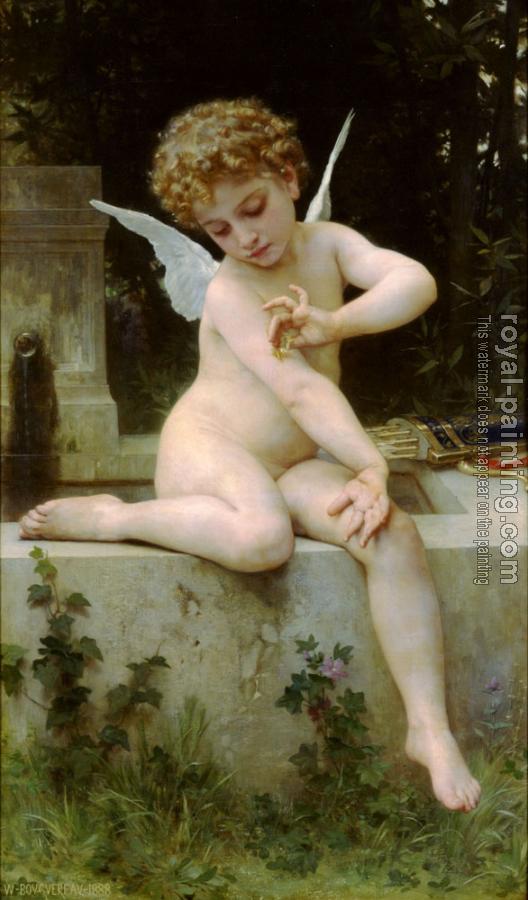 William-Adolphe Bouguereau : Cupid with a Butterfly